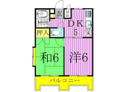 PLENDY南柏プレンディミナミカシワ(2K/4階)の間取り写真
