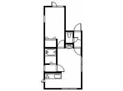 ハイツトレジャー冴(1DK/1階)の間取り写真