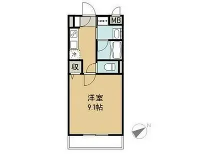 アンファン(1K/1階)の間取り写真