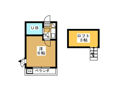 ジュネパレス船橋第8(1K/1階)の間取り写真