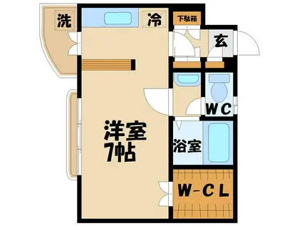 パルメゾン壱番館(1K/1階)の間取り写真