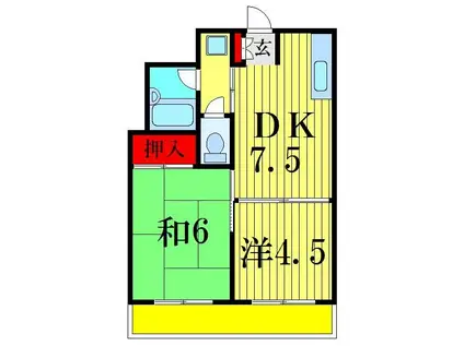 レジデンスおとめ(2DK/3階)の間取り写真