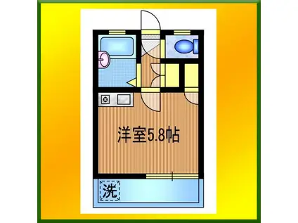 田無フォーエイト(ワンルーム/1階)の間取り写真