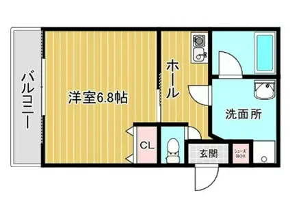 プランドールミオナ(1K/4階)の間取り写真