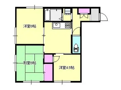 メゾン・ゆうしん(3DK/3階)の間取り写真