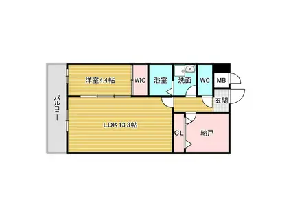 GROOVE豊中レジデンス(1SLDK/2階)の間取り写真