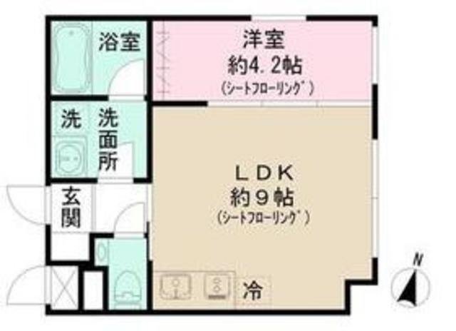 ベラ・カーサ大岡山(1LDK/1階)の間取り写真