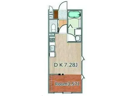 ル プランタン(1DK/1階)の間取り写真