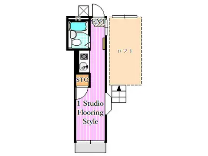 ピア4・5(1K/1階)の間取り写真