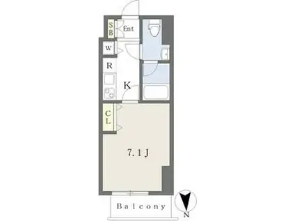 カレント今池(1K/9階)の間取り写真