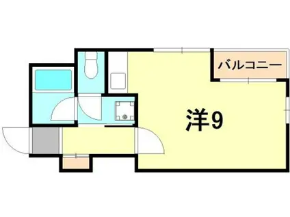 グローバル湊川ハイツ(ワンルーム/4階)の間取り写真