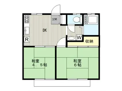 パナハウス(2DK/1階)の間取り写真