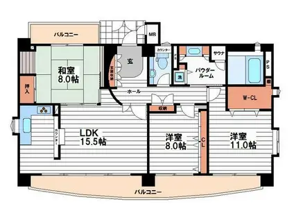 プレミール久宝寺(3LDK/7階)の間取り写真