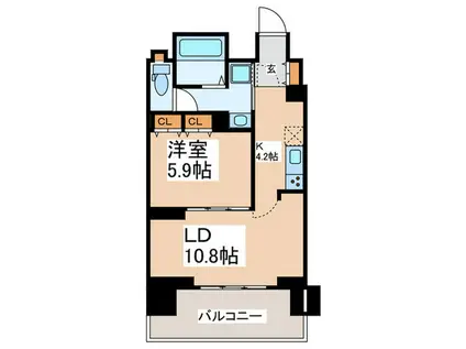 リーラ横浜川和町(1LDK/2階)の間取り写真
