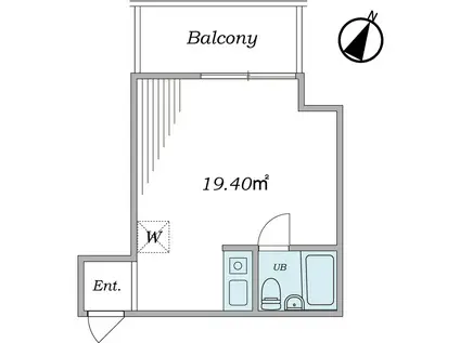 IDAビル(ワンルーム/5階)の間取り写真