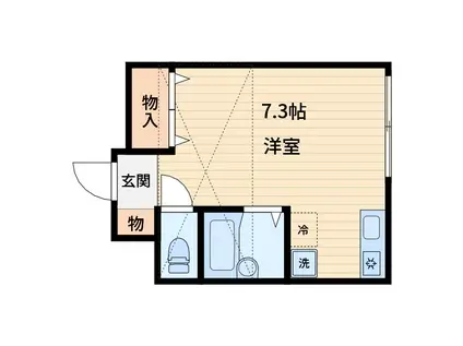 DRホームズ与野(ワンルーム/1階)の間取り写真