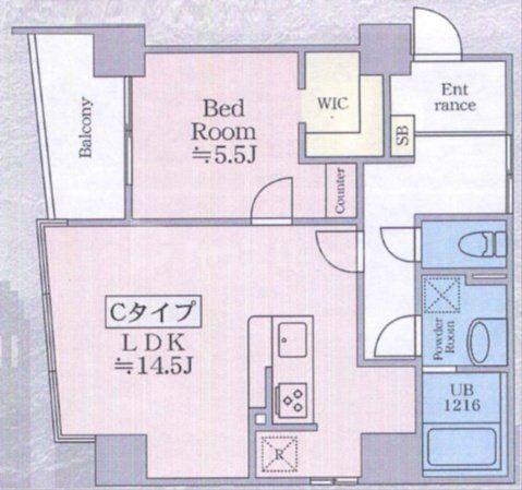RESIDENCE新川橋(1LDK/1階)の間取り写真