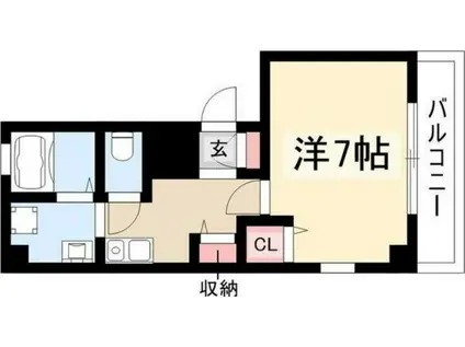 エクセルシオール千代田(1K/3階)の間取り写真