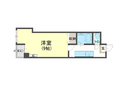 信開ドムス石倉(1K/9階)の間取り写真