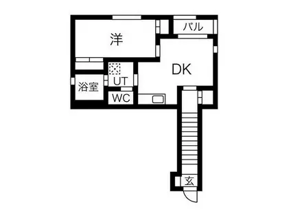 ブリーゼ中目黒(1DK/2階)の間取り写真