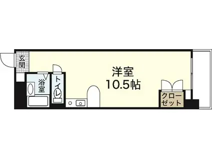 サニーヴィラゆうき(ワンルーム/3階)の間取り写真