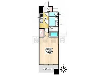 ヴィルクレア桜山(1K/3階)の間取り写真