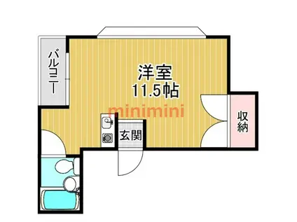 ライフプラザ玉櫛(ワンルーム/4階)の間取り写真