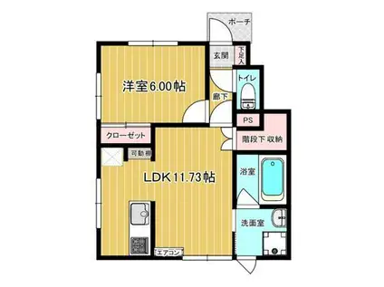 グランデアン(1LDK/1階)の間取り写真