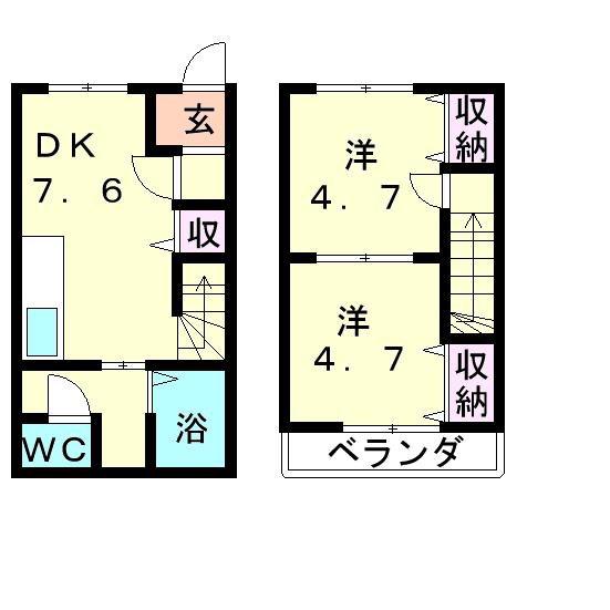アビタN・Y(2DK/1階)の間取り写真