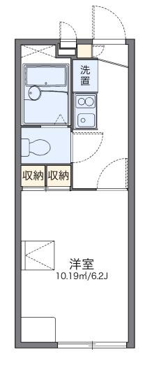 レオパレスオービラージュ(1K/1階)の間取り写真