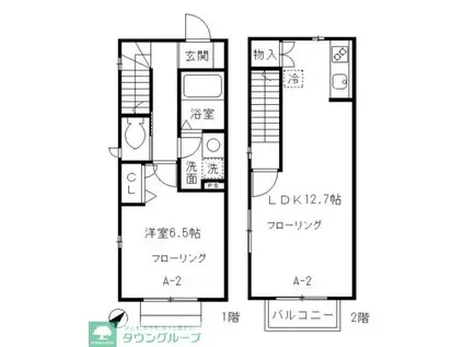 エスペーロ(1LDK/1階)の間取り写真