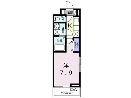 シュピーレン(1K/3階)の間取り写真