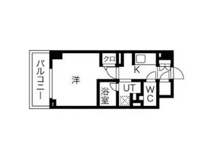 シーズンフラッツ高田馬場リバーサイドノース(1K/5階)の間取り写真