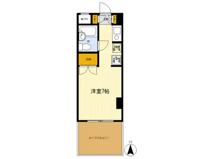 ビッググラッド国分寺(ワンルーム/3階)の間取り写真