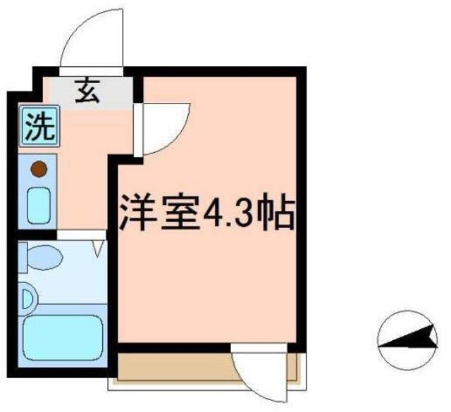 イルビラージュ蒲田(1K/2階)の間取り写真