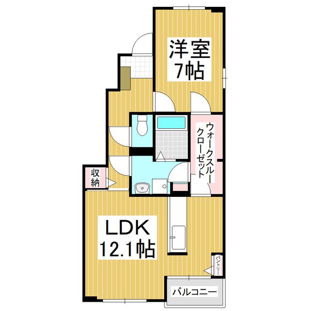 カーサ エテルナ I(1LDK/1階)の間取り写真