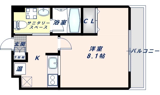 RITZ小阪(1K/5階)の間取り写真