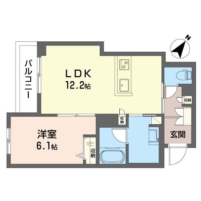 ラ・ピネータ鎌倉(1LDK/2階)の間取り写真