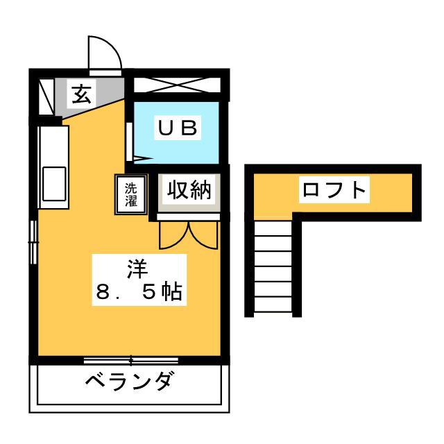 MAPLE・YADA FII(ワンルーム/2階)の間取り写真