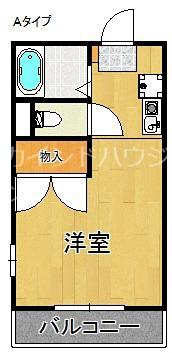 レオパレス上之郷(1K/2階)の間取り写真