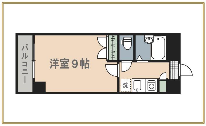 ロイヤルトレンディ(1K/9階)の間取り写真