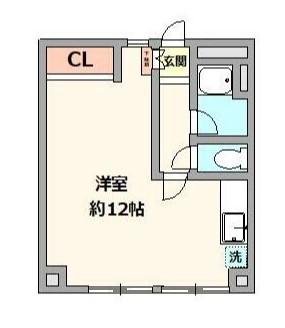 桜井ビル(ワンルーム/3階)の間取り写真