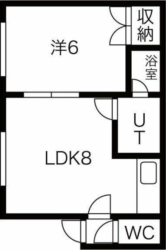 ラ・カーサコモダ(1LDK/1階)の間取り写真