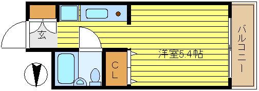 第57新井ビル(ワンルーム/3階)の間取り写真