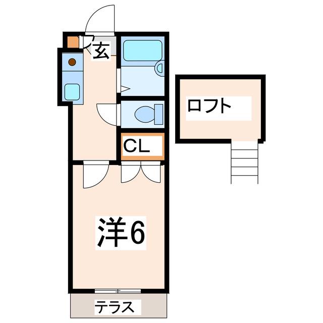 アーバンハイツ(1K/1階)の間取り写真