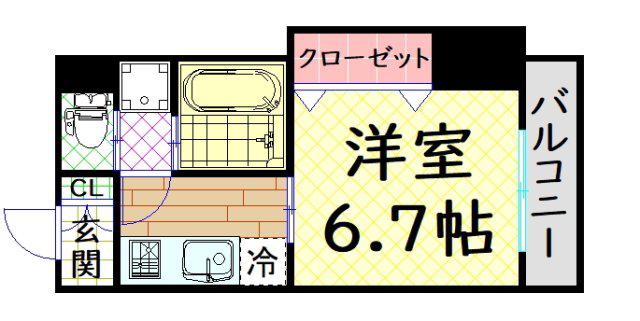 桜 -SAKURA-(1K/4階)の間取り写真