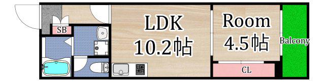 NIKE 城東関目(1LDK/3階)の間取り写真