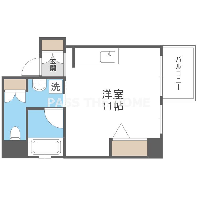 CITY SPIRE日本橋高津(ワンルーム/10階)の間取り写真