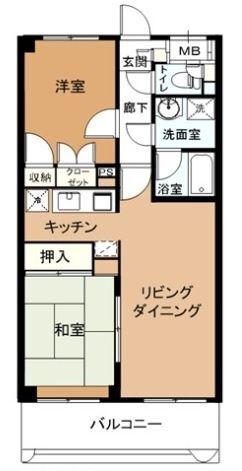 プラムNT(2DK/3階)の間取り写真