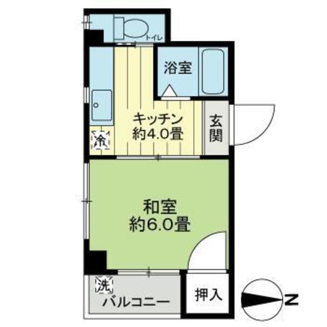キングビルディング(1K/2階)の間取り写真